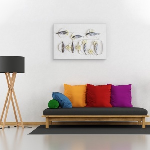 Tablou canvas - Natura Moarta Cu Peste, Punct, Natura Moarta, Alimente, 40 x 60 cm - Img 2