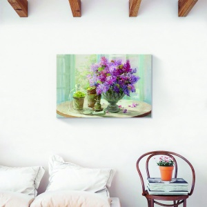 Tablou decorativ natură moartă floral pe canvas 75x100 cm