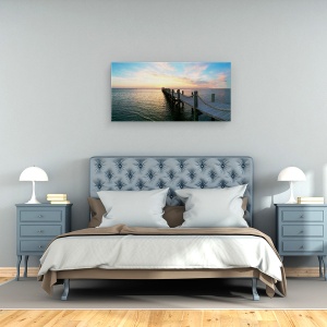 Tablou canvas - Natura, Peisaj, Mare, Dig, Apus, 50 x 100 cm - Img 3