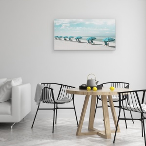 Tablou canvas - Natura, Peisaj, Mare, Vara, Umbrele, 50 x 100 cm - Img 4