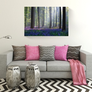 Tablou canvas natură peisaj pădure cu flori 60 x 90 cm