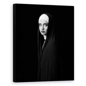 Tablou canvas - Negin, Portret, Femeie, Persoana, Intuneric, Alb-Negru, 60 x 75 cm