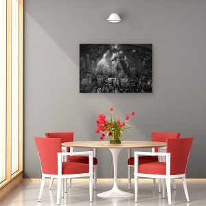 Tablou canvas - New York, Oras, Peisaj Urban, Alb-Negru, Cer, Metropola, 40 x 60 cm - Img 4
