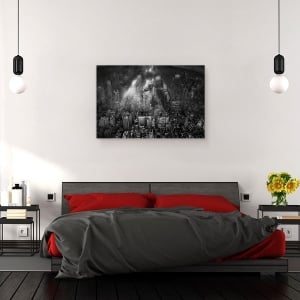 Tablou canvas - New York, Oras, Peisaj Urban, Alb-Negru, Cer, Metropola, 60 x 90 cm - Img 3