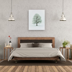 Tablou canvas - Nimloth, Copac, Zapada, Iarna, Alb, Hoar, 60 x 75 cm - Img 3