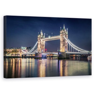 Tablou canvas - Noapte La Tower Bridge, Londra, Turn, Pod, Vechi, Arhitectura, 50 x 80 cm