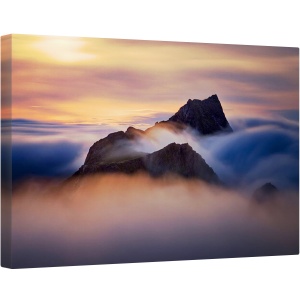 Tablou canvas - Norvegia, Lofoten, Munti, Mare de Nori, Nor, 80 x 120 cm