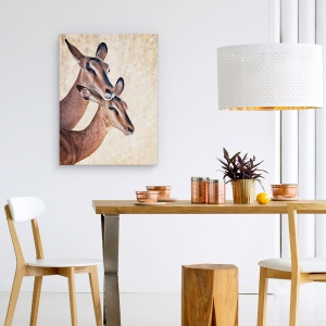 Tablou canvas - Nu-Ti Face Griji, Sunt Aici, Animale, Salbatic, Dragoste, 60 x 80 cm - Img 4