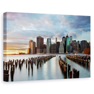 Tablou canvas - Nyc Skyline, New York, Poli, Rau, Apa, 40 x 60 cm