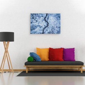 Tablou canvas - O Frumusete Rece, Peisaj, Aeriana, Iarna, Zapada, 80 x 120 cm - Img 2