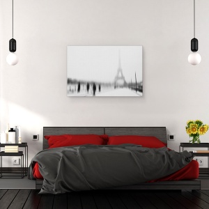 Tablou canvas - O Iarna Rece, Paris, Turnul Eiffel, Incetosat, 80 x 120 cm - Img 3