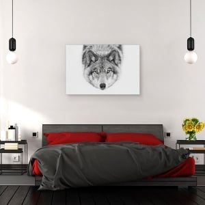 Tablou canvas - Ochii Galbeni - Timber Wolf, Lup, Blana, Pradator, Canada, 60 x 90 cm - Img 3