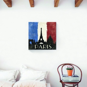Tablou decorativ modern living pe canvas cu Orasul Paris 60x60 cm