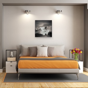 Tablou canvas - Orasul Natal, Cereale, Granulat, Turn, Masina, Autobuz, 60 x 60 cm - Img 3