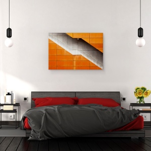 Tablou canvas - Otel, Arhitectura, Abstract, Amsterdam, Portocaliu, Otel, 60 x 90 cm - Img 3