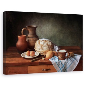 Tablou canvas - Ou, Lapte, Ou, Paine, Poate, 40 x 60 cm