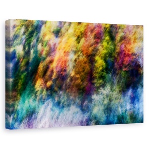 Tablou canvas - Padure Colorata, Copaci, Frunze, Toamna, Abstract, 40 x 60 cm