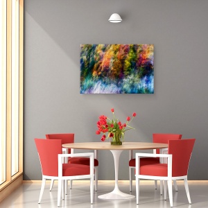 Tablou canvas - Padure Colorata, Copaci, Frunze, Toamna, Abstract, 60 x 90 cm - Img 4