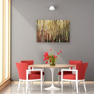 Tablou canvas - Padurea Fantomelor, Mesteacan, Peisaj, Toamna, Toamna, 60 x 90 cm - Img 4