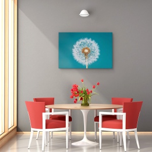 Tablou canvas - Papadie, Flori, Fragilitate, Turcoaz, 80 x 120 cm - Img 4