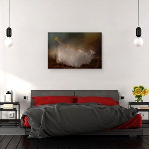 Tablou canvas - Parcul National Cilento, Peisaj, Aviatie, Dezastru, Foc, Avion, 60 x 90 cm - Img 3