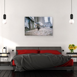 Tablou canvas - Partea Intunecata A Hamburgului, Caini, Industrie, Animale, 80 x 120 cm - Img 3