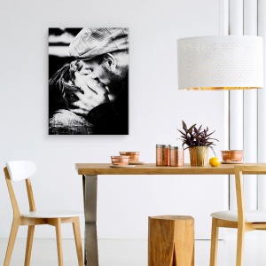 Tablou canvas - Pasiune, Bacio, Sarut, Om, Femeie, 50 x 70 cm - Img 4