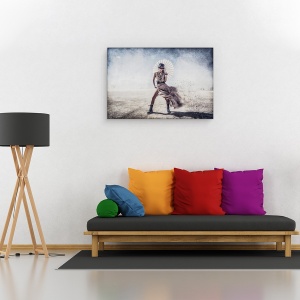 Tablou canvas - Pe Aripile Vantului, Praf, Vant, Umbrela, 40 x 60 cm - Img 2