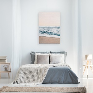 Tablou canvas - Peisaj, Natura, Mare, Valuri, Nisip, Apus De Soare, 80 x 120 cm - Img 3