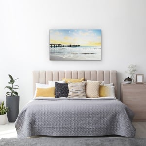 Tablou canvas - Peisaj, Natura, Mare, Valuri, Nisip, Apus De Soare, Cer, 50 x 80 cm - Img 3
