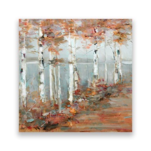 Tablou Canvas - Peisaj, Natura, Padure, Frunze, Toamna, Pictura, 60 x 60 cm