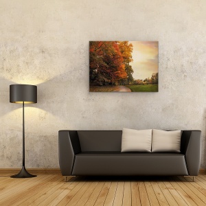 Tablou canvas - Peisaj, Natura, Peisaj, Terenuri, Copaci, Alee, 50 x 70 cm - Img 2