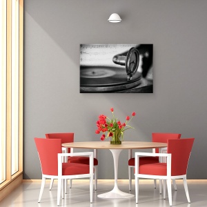 Tablou canvas - Plin De Viata, Gramofon, Inregistrare, Muzica, Vechi, Vintage, 40 x 60 cm - Img 4