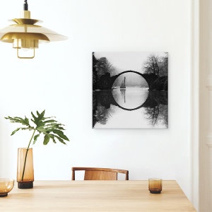 Tablou canvas - Podul Diavolului, Cerc, Circulara, Rotund, Inel, Pod, 90 x 90 cm - Img 4