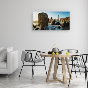 Tablou canvas - Podul Golden Gate, Peisaj Marin, Reper, Faimos, San Francisco, 50 x 100 cm - Img 4