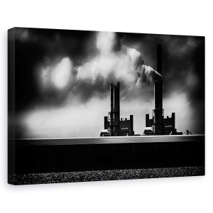 Tablou canvas - Poluare, Industrie, Fum, Stare De Spirit, Nori, 60 x 90 cm