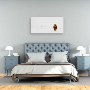 Tablou canvas - Poneiul Rece, Cal, Iarna, Zapada, Copaci, Peisaj, 50 x 100 cm - Img 3