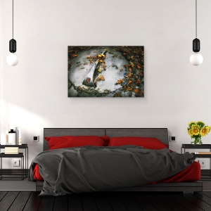 Tablou canvas - Porsche, Natura Moarta, Logo, Floare, 40 x 60 cm - Img 3