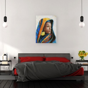 Tablou canvas - Portret African 2, 50 x 70 cm - Img 3
