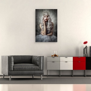 Tablou canvas - Printesa de Gheata, Portret, Regina de Gheata, Inghet, Inghetat, 40 x 60 cm - Img 2