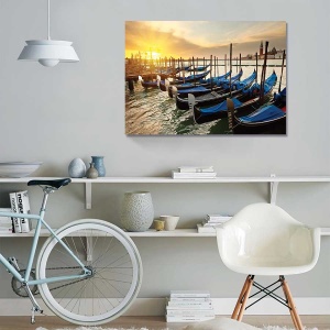 Tablou Canvas - Rasarit de soare in Venetia, 75 x 100 cm - Img 2