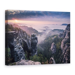 Tablou canvas - Rasarit De Soare Pe Stanci, Peisaj, 60 x 80 cm