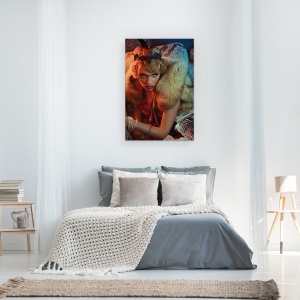 Tablou canvas - Reflectie Iarna, Moda, Portret, Machiaj, Papusa, Galliano, 40 x 60 cm - Img 3