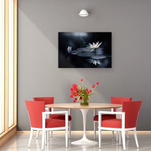 Tablou canvas - Reflectie, Zen, Spa, Flori, 40 x 60 cm - Img 4