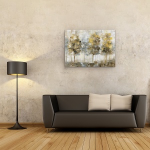 Tablou canvas - Rezumat, Copaci, Toamna, Pictura, 75 x 100 cm - Img 2