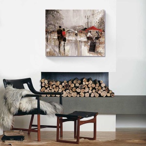 Tablou Canvas - Romantic, Iubire, Cuplu, Plimbare, 80 x 100 cm - Img 2