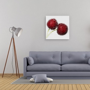Tablou canvas - Rosu, Cirese, Rosu, Bule, Apa, Fizzy, 60 x 60 cm - Img 2