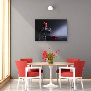 Tablou canvas - Rosu Si Fierbinte, Bucatarie, Chili, Legume, Rasnita, Macinare, 60 x 90 cm - Img 4