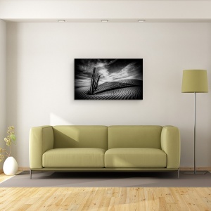 Tablou canvas - Scartelat, Plaja, Nisip, Model, Gard, Umbra, 50 x 80 cm - Img 2