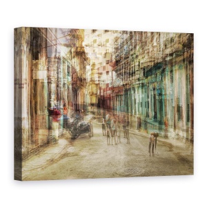 Tablou canvas - Scena Zilnica In Centrul Havanei, Cuba, Caraibe, Strada, 75 x 100 cm